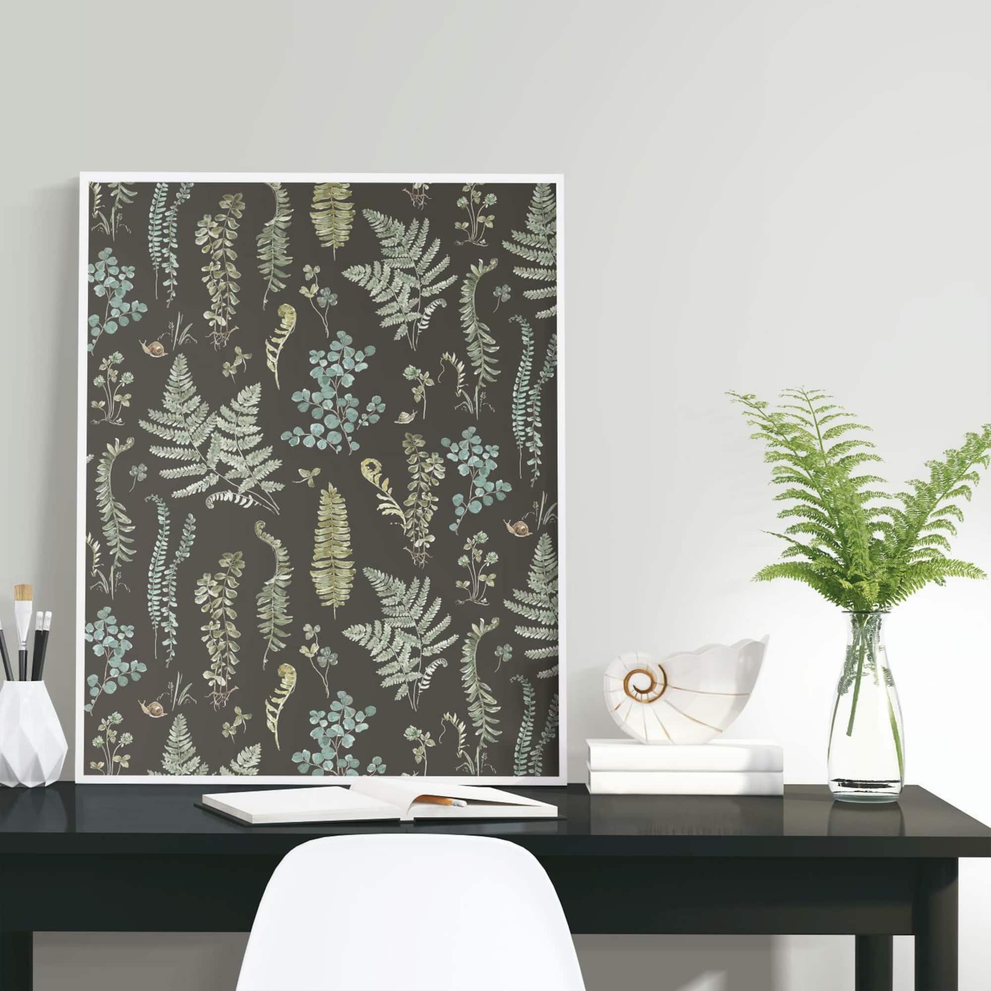 RoomMates Sage Fern Study Peel & Stick Wallpaper